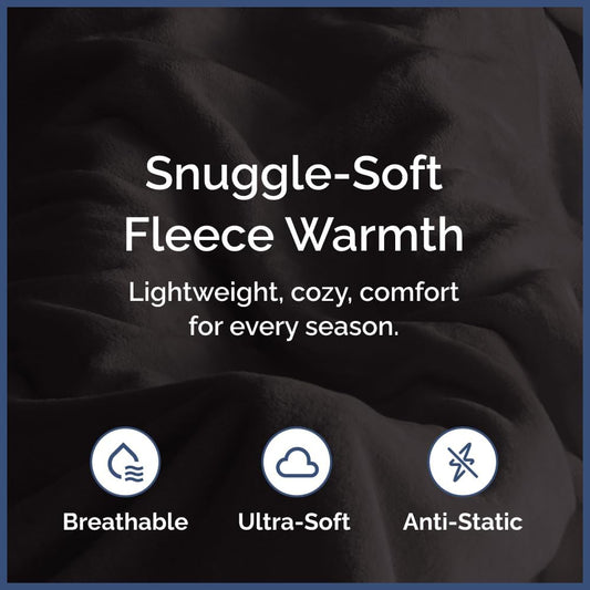 300gsm Fleece Blanket (Black)