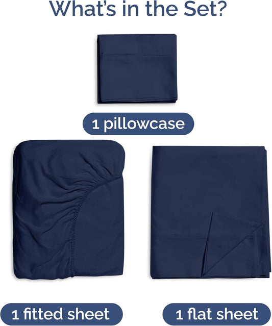 100% Bamboo Sheet Set (Navy Blue)