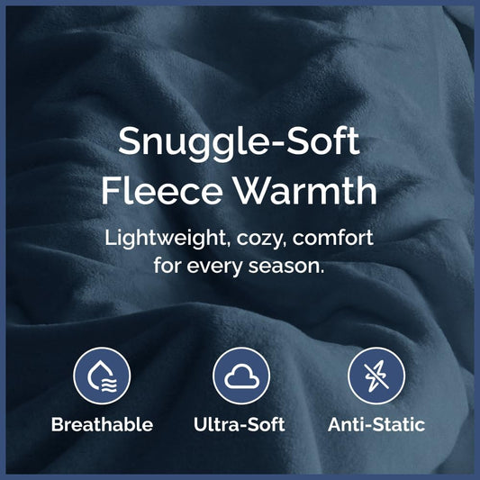 300gsm Fleece Blanket (Navy)