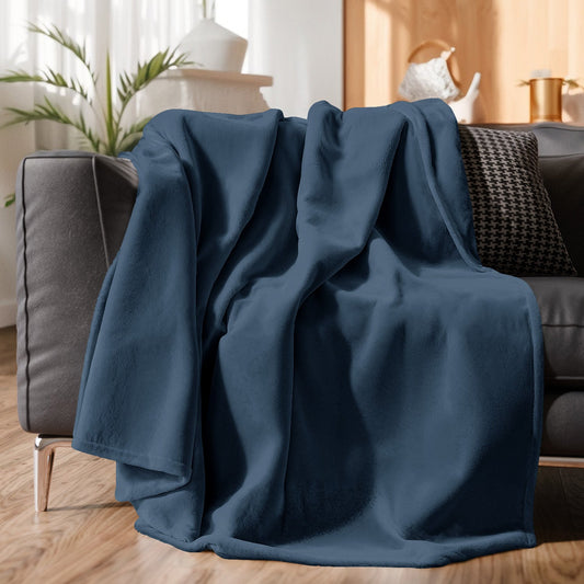 300gsm Fleece Blanket (Navy)